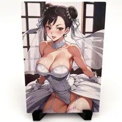 Street Fighter Chun-Li Sexy Anime Waifu Girl Doujin Lewd Goddess Story Art Card - Image 1