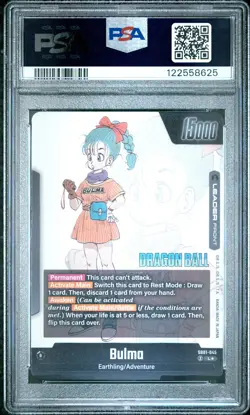 2025 DRAGON BALL SUPER CARD GAME FUSION WORLD MANGA BOOSTER 01 GOLD BULMA PSA 10 - Image 2