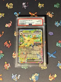 Pokemon Cards Leafeon ex 006/131 Prismatic Evolutions STAMPED - PSA 10 GEM MINT - Image 1