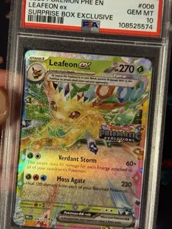 Pokemon Cards Leafeon ex 006/131 Prismatic Evolutions STAMPED - PSA 10 GEM MINT - Image 2