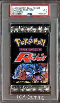 PSA 9 MINT Team Rocket SEALED Booster Pack (Gyarados Art) Pokemon Card 547 - Image 1