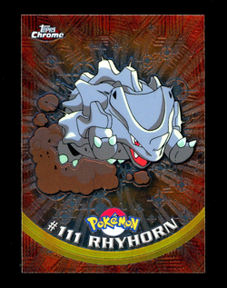2000 Pokemon RHYHORN Topps Chrome SERIES 2 Edition T.V. Set Card #111 Rare MINT - Image 1
