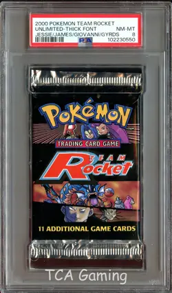 PSA 8 NM-MINT Team Rocket SEALED Booster Pack (Split Art) Pokemon Card 550 - Image 1