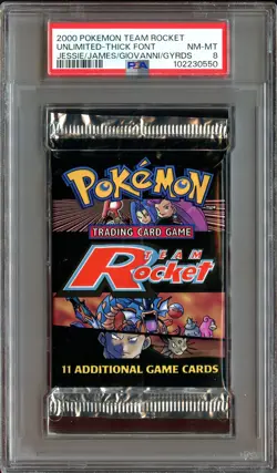 PSA 8 NM-MINT Team Rocket SEALED Booster Pack (Split Art) Pokemon Card 550 - Image 2