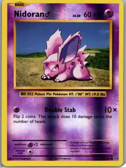 Nidoran M 43/108 Reverse Holo XY - Evolutions - Pokemon Card - NM - Image 1