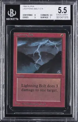 1993 MAGIC: THE GATHERING ALPHA LIGHTNING BOLT BGS 5.5 - Image 1