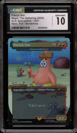 Magic MTG Patrick Star SpongeBob Secret Lair Foil #1931 CGC 10 Gem Mint - Image 1
