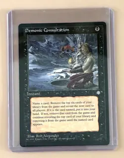 MTG Magic the Gathering Ice Age Demonic Consultation x1 - Image 1