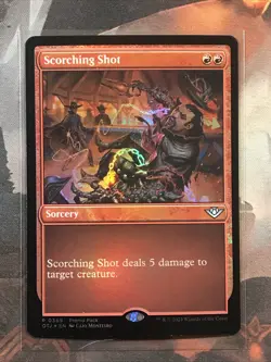 MTG Scorching Shot FOIL Promo Pack Outlaws Thunder Junction OTJ 0369 NM - Image 1
