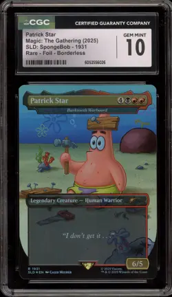 Magic MTG Patrick Star SpongeBob Secret Lair Foil #1931 CGC 10 Gem Mint - Image 1