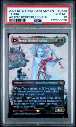 2025 MTG FINAL FANTASY #0323 ESPER TERRA/TERRA, MAGICAL ADEPT PSA 10 - Image 1