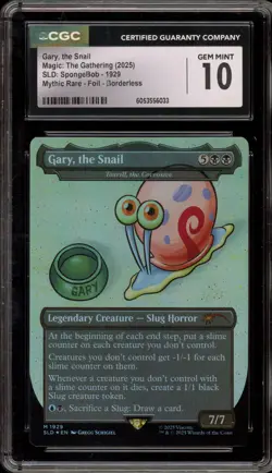 Magic MTG Gary the Snail SpongeBob Secret Lair Mythic Rare Foil #1929 CGC 10 - Image 1