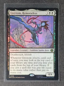 MTG Marvel's Spiderman Gwenom, Remorseless P 286 Foil Unique and Miscellaneous P - Image 1