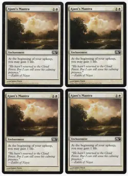 Ajani's Mantra x4 4x M11 Core Set 2011 PLAYSET White Enchantment MTG NM AZ2 - Image 1