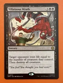 VILLAINOUS WRATH #74 (RARE) MTG MARVEL'S SPIDER-MAN - Image 1