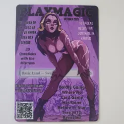 Altered Art MTG Card - Swamp - Anime Girl Playmagic October 2025 - Image 1