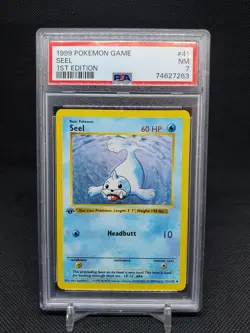 1999 Seel 41/102 Base Set 1st Edition PSA 7 NM Pokemon TCG - Image 1