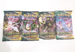 Sealed Evolving Skies Pokemon TCG Booster Packs Complete Art Set (4 Packs) - Image 2