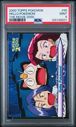 PSA 9 MINT TOPPS POKEMON THE MOVIE 2000 56 HELLO POKEMON! - Image 1