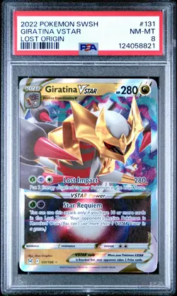2022 POKEMON SWORD & SHIELD LOST ORIGIN #131 GIRATINA VSTAR PSA 8 - Image 1