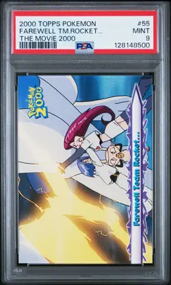 PSA 9 MINT TOPPS POKEMON THE MOVIE 2000 55 FAREWELL TEAM ROCKET... - Image 1