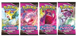4x Pokemon Fusion Strike Complete Pack Art Sealed Booster Pack Set Lot - Image 1