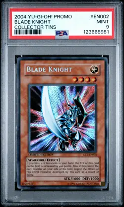 2004 YU-GI-OH! PROMO COLLECTOR TINS #EN002 BLADE KNIGHT PSA 9 - Image 1