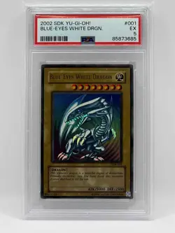 Yu-Gi-Oh! TCG Blue-Eyes White Dragon SDK-001 Ultra Rare Unlimited Edition PSA 5 - Image 1