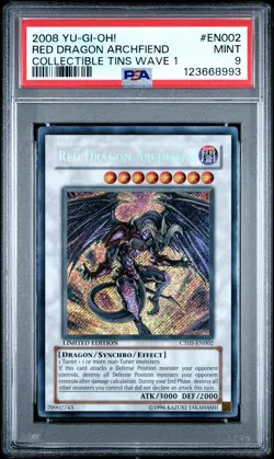 2008 YU-GI-OH! COLLECTIBLE TINS WAVE 1 #EN002 RED DRAGON ARCHFIEND PSA 9 - Image 1