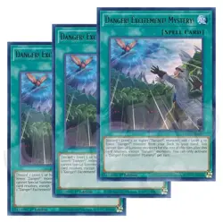 Yugioh - Danger! Excitement! Mystery! x 3 - 1st Edition Rare NM - Free Holo Card - Image 1