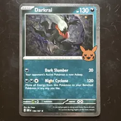 Pokemon Card Halloween Trick Or Trade 2024 Darkrai 136/197 Cosmos Holo Rare - Image 1
