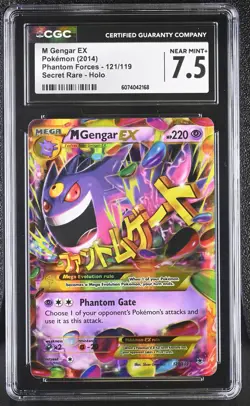 CGC 7.5 M Gengar EX 2014 Phantom Forces 121/119 Secret Rare Holo Pokemon Card - Image 1