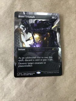MTG magic cards 1x Bitter Triumph - promo Store Championship 2025 Unique & Misc - Image 1