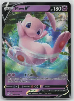 Pokemon Card Mew V Ultra Rare SWSH03: Darkness Ablaze 069/189 NM - Image 1