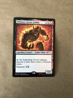 MTG magic cards 1 x Ultimate Green Goblin marvel play promo Magic Promos - Image 1