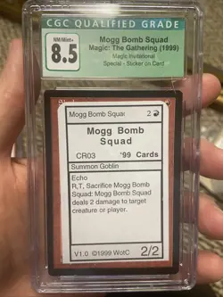 Mogg Bomb Squad MTG Invitational Playtest Card CGC Graded Misprint/Rarity - Image 1
