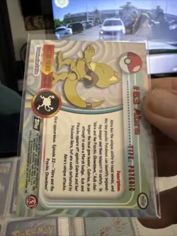Abra #63 Black Logo Topps Holo Foil TV Animation Pokemon Card (104) - Image 3