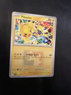 Pokemon Pikachu Card 2025 SPV225 Worlds Celebration Tournament Winner Promo - Image 4