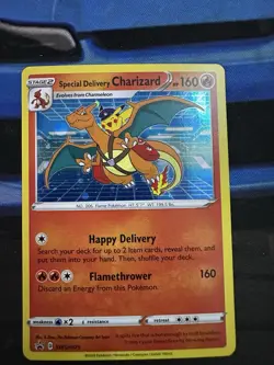 Special Delivery Charizard SWSH075 SWSH: Sword & Shield Promo Cards Holo NM+ - Image 1