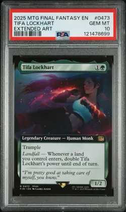 2025 MAGIC THE GATHERING FINAL FANTASY #0473 TIFA LOCKHART EXTENDED ART PSA 10 - Image 1