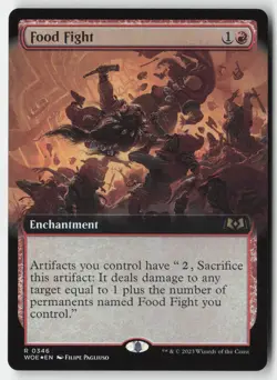 MTG - Food Fight (Extended Art) FOIL R Wilds of Eldraine 346 LP-NM - Image 1