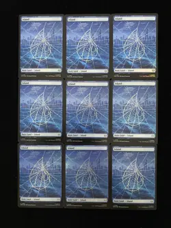 2025 Magic The Gathering MTG Marvel Spm EN Foil #L 0190 Island Lot*9 KM035 - Image 1