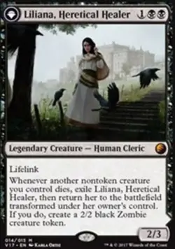 1 x Liliana, Heretical Healer // Liliana, Defiant Necromancer - Foil - From The - Image 1