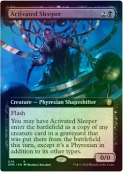 1 x Activated Sleeper - Foil - Extended Art - DMC - LP - Magic The Gathering-MTG - Image 1