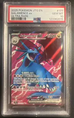 Pokemon TCG Salamence EX Full Art Holo Ultra Rare #177 PSA 10 - GEM MINT - Image 2