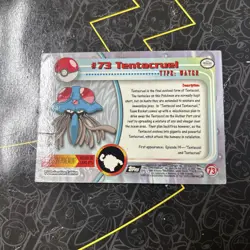 1999 Topps Pokemon TV #73 Tentacruel Holo Black Logo - Image 2