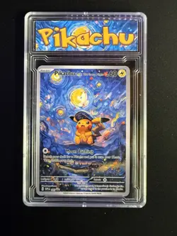 Pokemon Pikachu Starry Night Van Gogh Beautiful Moon FAN ART Custom Case - Image 1