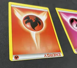 Pokemon ERROR Cut Miscut Alignment Dot 2013 Basic Energy Fire Fairy LP - Image 5