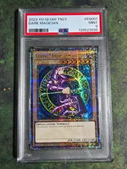 YU-GI-OH 2023 TN23 DARK MAGICIAN QUARTER CENTURY RARE #EN001 PSA 9 - Image 1