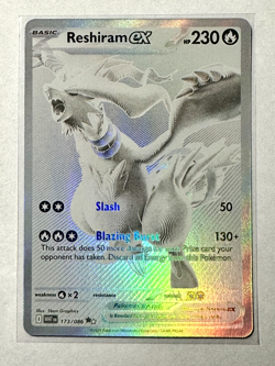 Pokemon TCG Reshiram EX S&V White Flare 173/086 Black White Rare BWR Card NM - Image 1